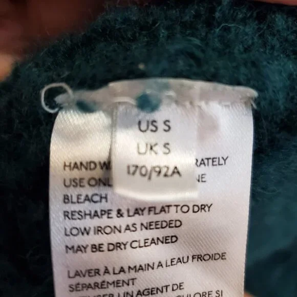 FP Free People Once In A Lifetime Cardigan Size S Frayed Green Longline Sweater - Picture 10 of 12